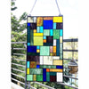 Chloe Lighting Rosalinda Tiffany-Style Geometric Stained Glass Window Panel 23" Height