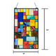 Chloe Lighting Verna Tiffany-Style Geometric Stained Glass Window Panel 25’’ Height CHL-CH1P876JM25-GPN