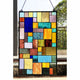 Chloe Lighting Verna Tiffany-Style Geometric Stained Glass Window Panel 25" Height