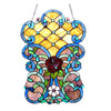CHLOE Lighting ROZE Tiffany-glass Victorian Window Panel 24" Height
