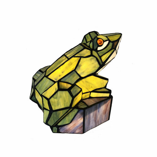 Chloe Lighting Naveen Tiffany-Style Animal Stained Glass Accent Lamp 9.5" Height