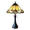 Lighting AMELIA Victorian 2 Light Antique Dark Bronze Table Lamp 15" Shade