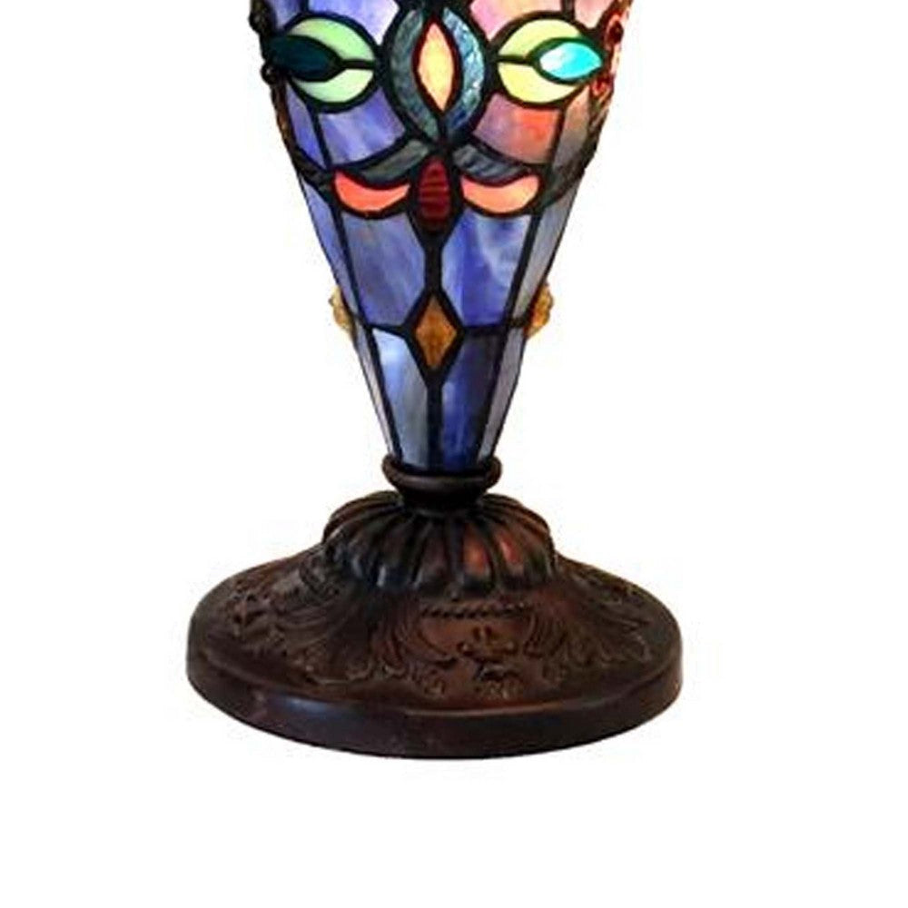 PRISCILLA Tiffany-style 3 Light Victorian Double Lit Table Lamp 18’’ Shade CHL-CH1T153BV18-DT3