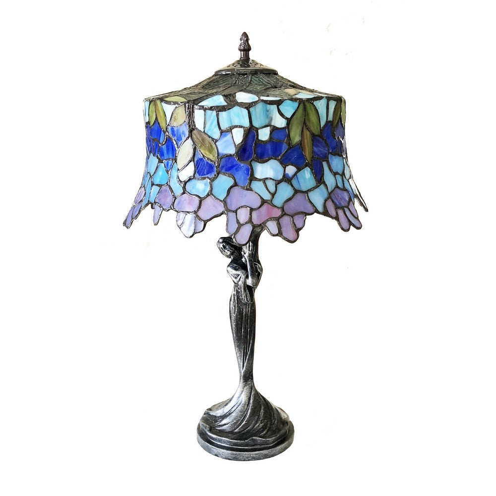 Lighting SOPHIA Wisteria 1 Light Antique Dark Bronze Table Lamp 13’’ Shade CHL-CH1T170PW13-TL1