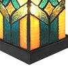 GREGORY Tiffany-glass Accent Pedestal 1 Light Mission table lamp 11’’ Tall CHL-CH1T175AM11-TL1