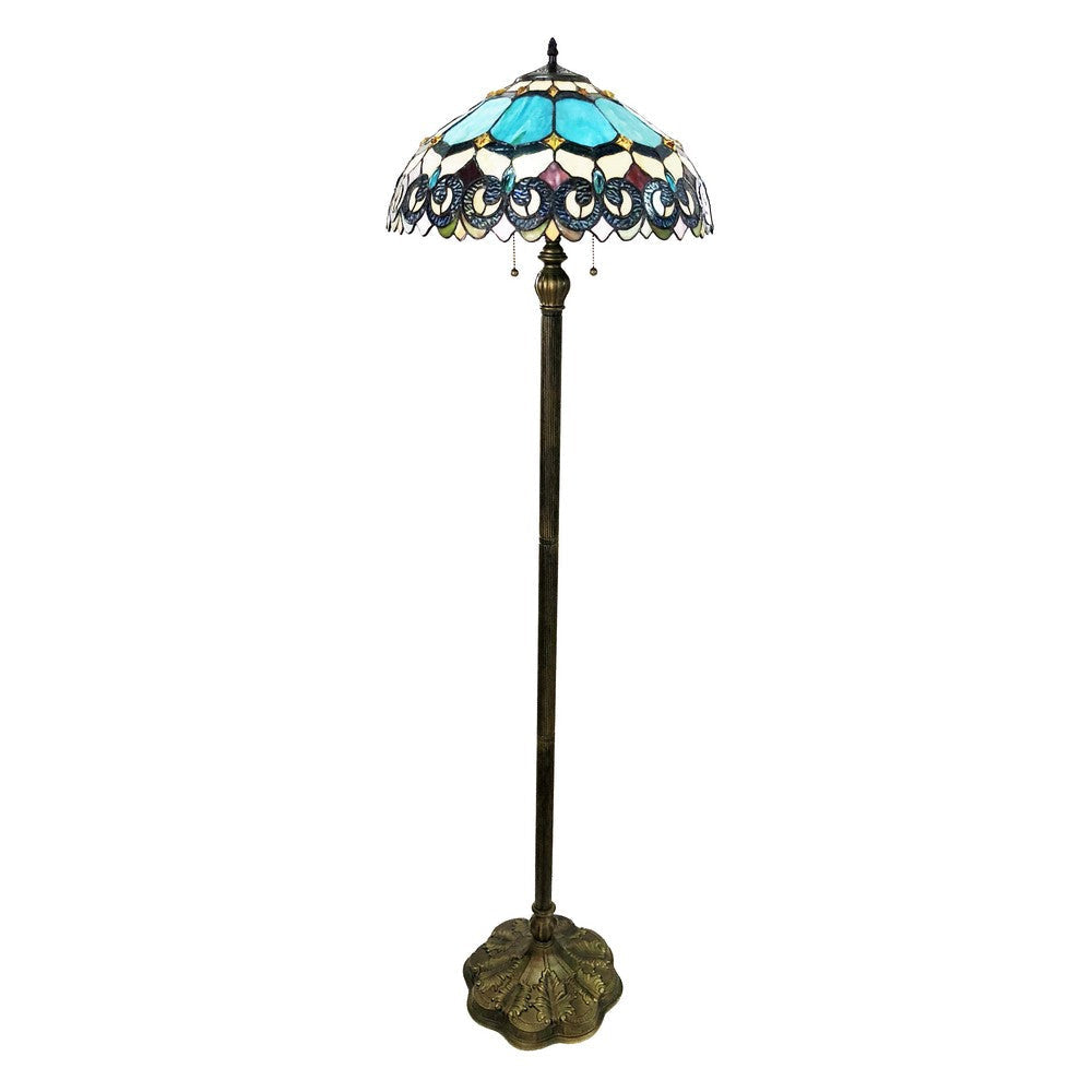 Lighting AUBREY Victorian 2 Light Antique Dark Bronze Floor Lamp 18’’ Shade CHL-CH1T180TV18-FL2