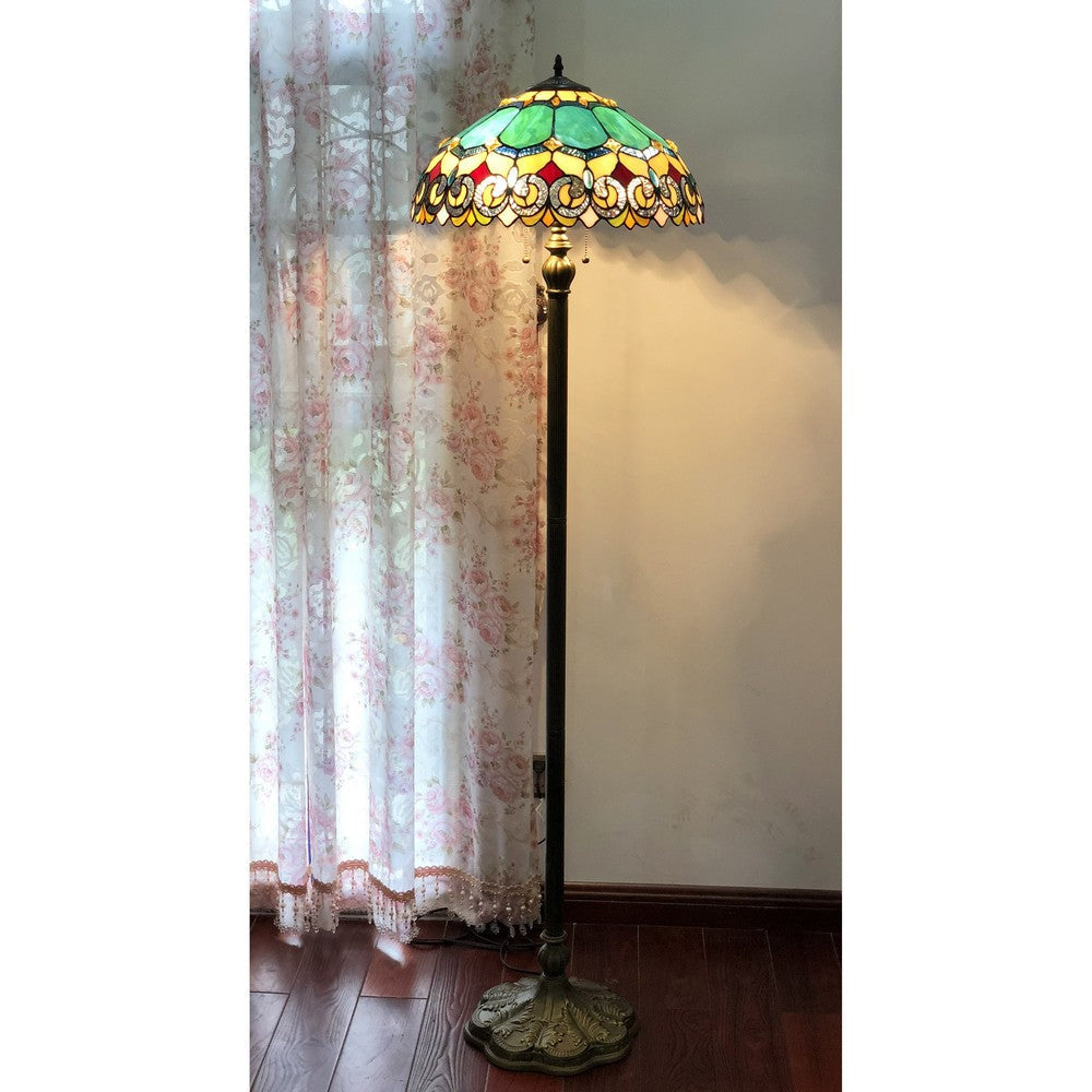 Lighting AUBREY Victorian 2 Light Antique Dark Bronze Floor Lamp 18’’ Shade CHL-CH1T180TV18-FL2
