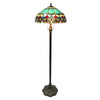 Lighting AUBREY Victorian 2 Light Antique Dark Bronze Floor Lamp 18" Shade