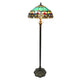 Lighting AUBREY Victorian 2 Light Antique Dark Bronze Floor Lamp 18" Shade