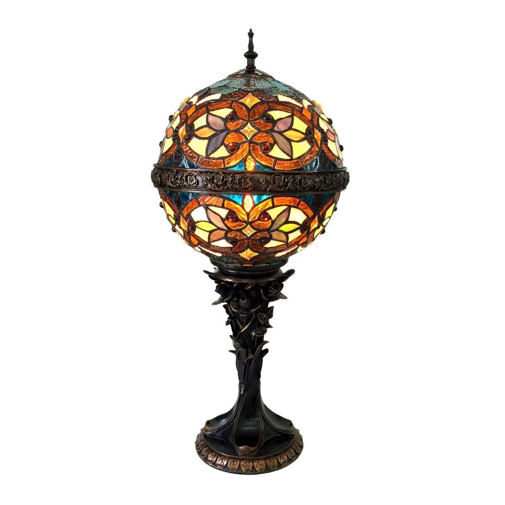 CHLOE Lighting CARMEN Tiffany-style 1 Light Victorian Table Lamp 11" Shade