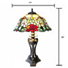 Chloe Lighting Piper Tiffany-Style Floral Stained Glass Table Lamp 26’’ Height CHL-CH1T231RF17-TL2