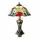 Chloe Lighting Piper Tiffany-Style Floral Stained Glass Table Lamp 26" Height