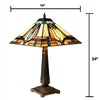 Chloe Lighting Archie Tiffany-Style Mission Stained Glass Table Lamp 24’’ Height CHL-CH1T450GM16-TL2
