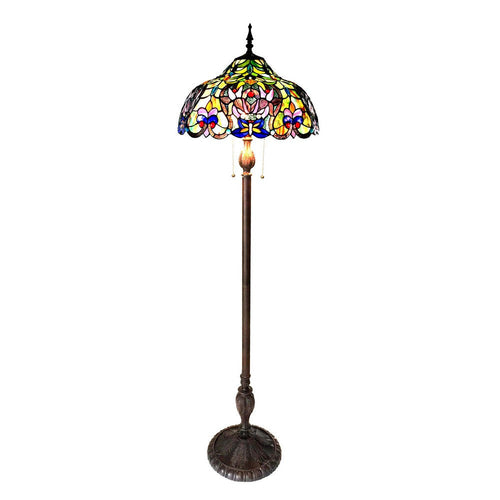 Lighting ALISSON Victorian 3 Light Antique Bronze 64" Tall with 18" Shade