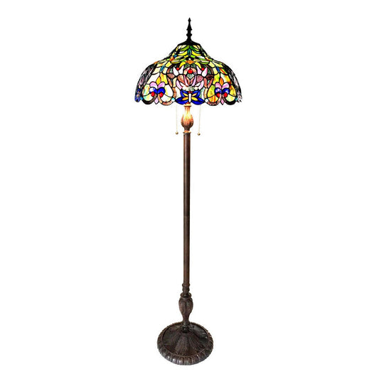 Lighting ALISSON Victorian 3 Light Antique Bronze 64" Tall with 18" Shade