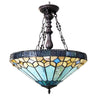 Chloe Lighting Nicholas Tiffany-Style Mission Stained Glass Inverted Ceiling Pendant 18’’ Height CHL-CH1T588BM18-UP2