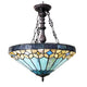 Chloe Lighting Nicholas Tiffany-Style Mission Stained Glass Inverted Ceiling Pendant 18’’ Height CHL-CH1T588BM18-UP2