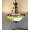 Chloe Lighting Nicholas Tiffany-Style Mission Stained Glass Inverted Ceiling Pendant 18’’ Height CHL-CH1T588BM18-UP2