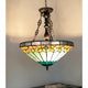 Chloe Lighting Nicholas Tiffany-Style Mission Stained Glass Inverted Ceiling Pendant 18’’ Height CHL-CH1T588BM18-UP2