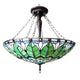 CHLOE Lighting LOTUS Tiffany-Style Geometric Stained Glass Inverted Ceiling Pendant 28’’ Width CHL-CH1T892GG28-UP3