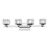 TRILLUMINATE Contemporary 4 Light Crystal Globe Bath Vanity Wall Fixture