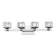 TRILLUMINATE Contemporary 4 Light Crystal Globe Bath Vanity Wall Fixture