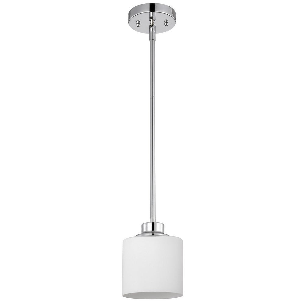 Chloe Lighting Solbi Contemporary 1 Light Chrome Mini Pendant Ceiling Fixture 6 ’ Wide CHL-CH21036CM06-DP1
