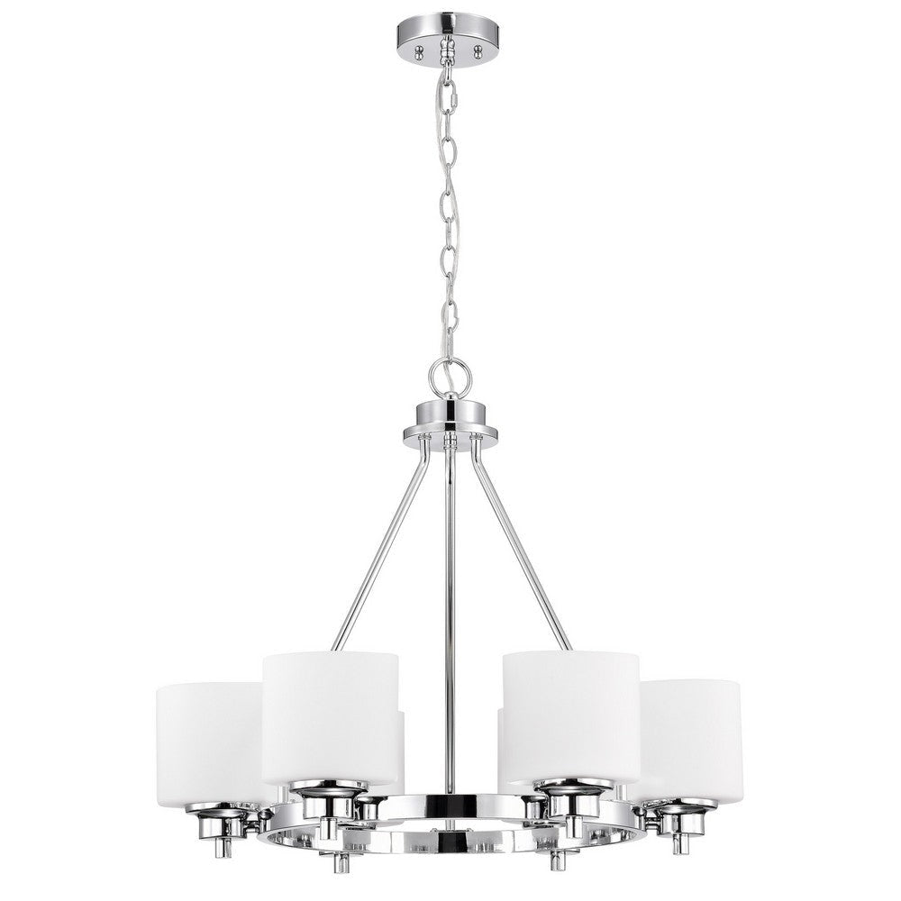 Solbi Contemporary 6 Light Oil Rubbed Bronze Large Chandelier Ceiling Fixture 24’’ Wide CHL-CH21036CM24-UC6