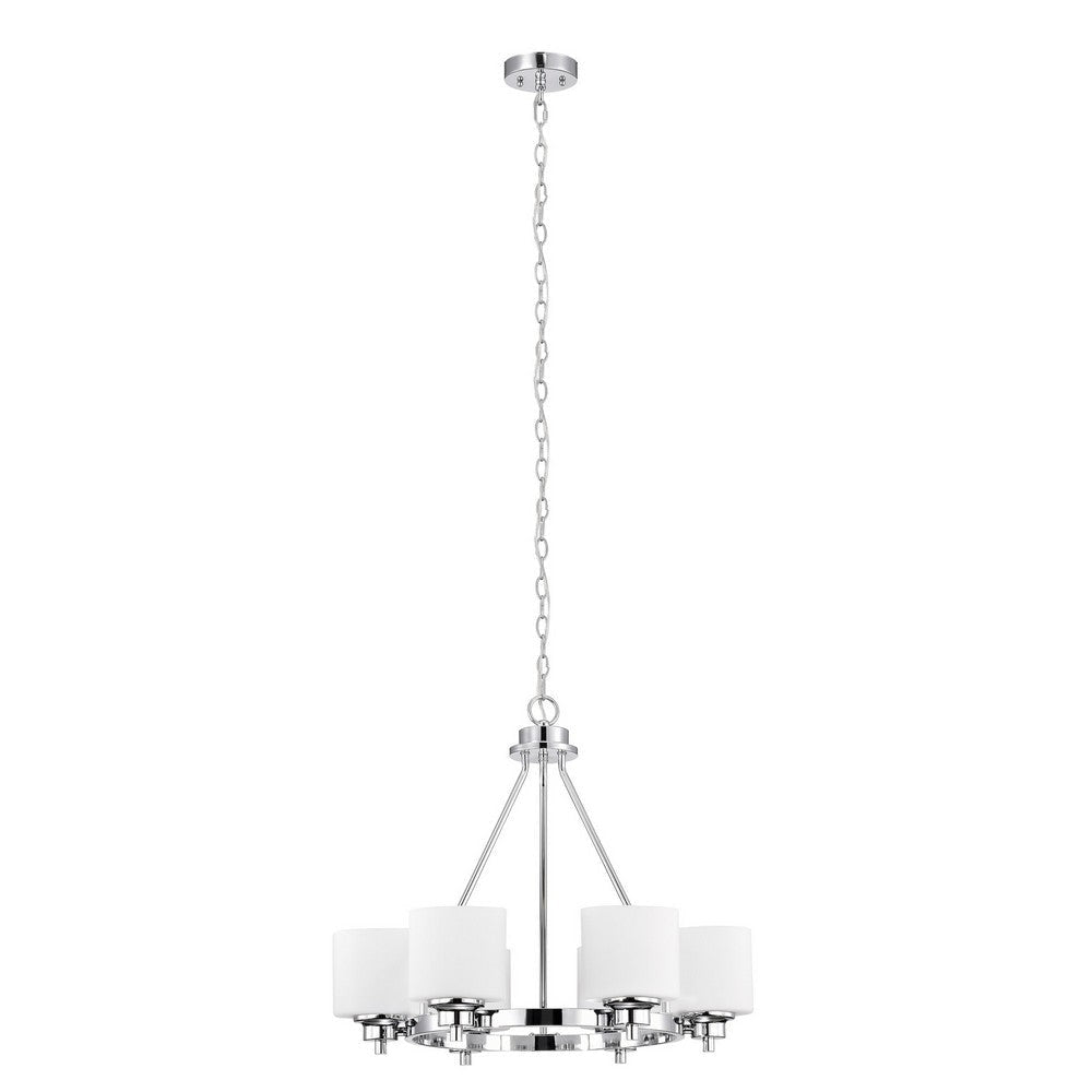 Solbi Contemporary 6 Light Oil Rubbed Bronze Large Chandelier Ceiling Fixture 24’’ Wide CHL-CH21036CM24-UC6
