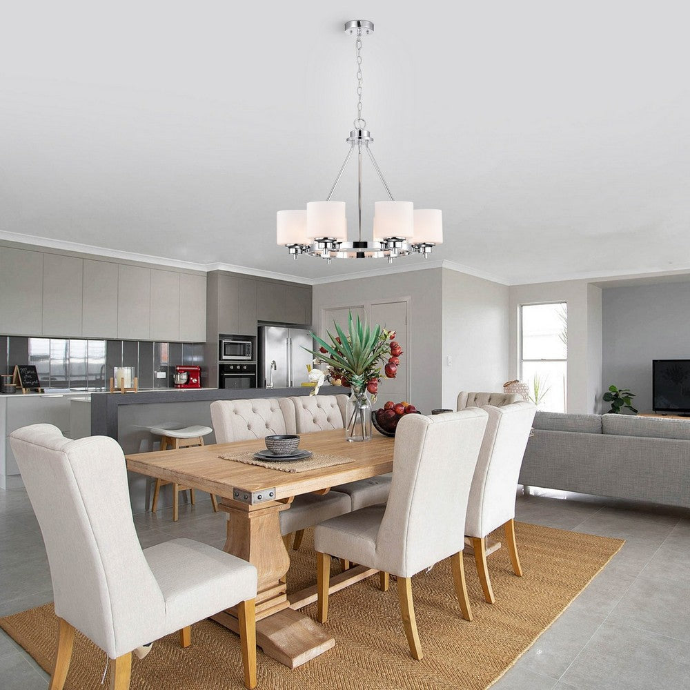 Solbi Contemporary 6 Light Oil Rubbed Bronze Large Chandelier Ceiling Fixture 24’’ Wide CHL-CH21036CM24-UC6