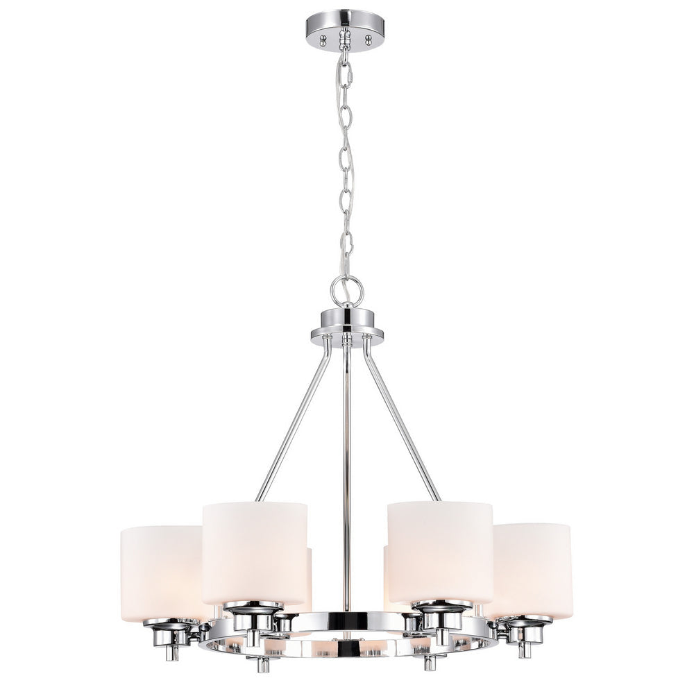 Solbi Contemporary 6 Light Oil Rubbed Bronze Large Chandelier Ceiling Fixture 24" Wide