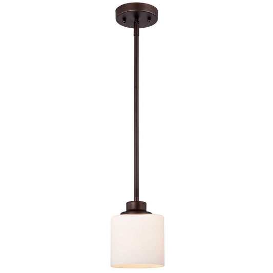 Chloe Lighting Solbi Contemporary 1 Light Oil Rubbed Bronze Mini Pendant Ceiling Fixture 6" Wide