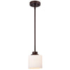 Chloe Lighting Solbi Contemporary 1 Light Oil Rubbed Bronze Mini Pendant Ceiling Fixture 6" Wide