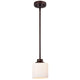 Chloe Lighting Solbi Contemporary 1 Light Oil Rubbed Bronze Mini Pendant Ceiling Fixture 6" Wide