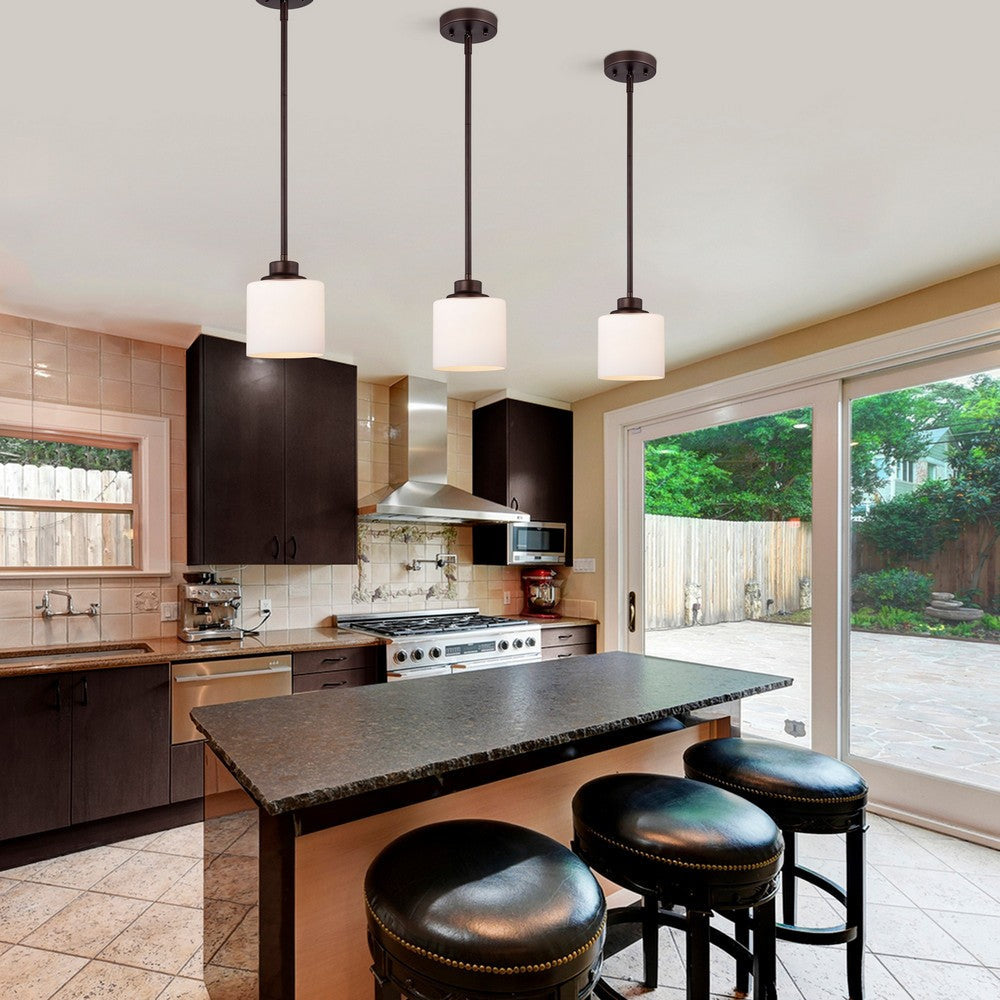 Chloe Lighting Solbi Contemporary 1 Light Oil Rubbed Bronze Mini Pendant Ceiling Fixture 6’’ Wide CHL-CH21036RB06-DP1