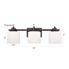 Chloe Lighting Solbi Contemporary 3 Light Oil Rubbed Bronze Bath Vanity Fixture 24’’ Wide CHL-CH21036RB24-BL3