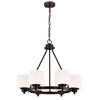 Chloe Lighting Solbi Contemporary 6 Light Chrome Large Chandelier Ceiling Fixture 24" Wide