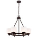 Chloe Lighting Solbi Contemporary 6 Light Chrome Large Chandelier Ceiling Fixture 24" Wide