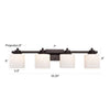 Chloe Lighting Solbi Contemporary 4 Light Oil Rubbed Bronze Bath Vanity Fixture 33’’ Wide CHL-CH21036RB33-BL4