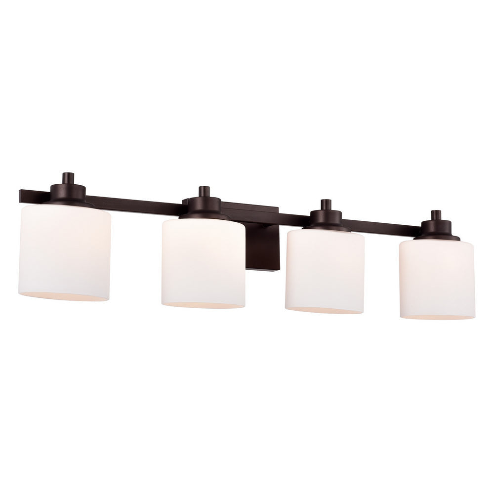 Chloe Lighting Solbi Contemporary 4 Light Oil Rubbed Bronze Bath Vanity Fixture 33" Wide