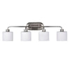 Transitional Style Bath Vanity Wall Fixture with Four Lights White CHL-CH21061BN34-BL4