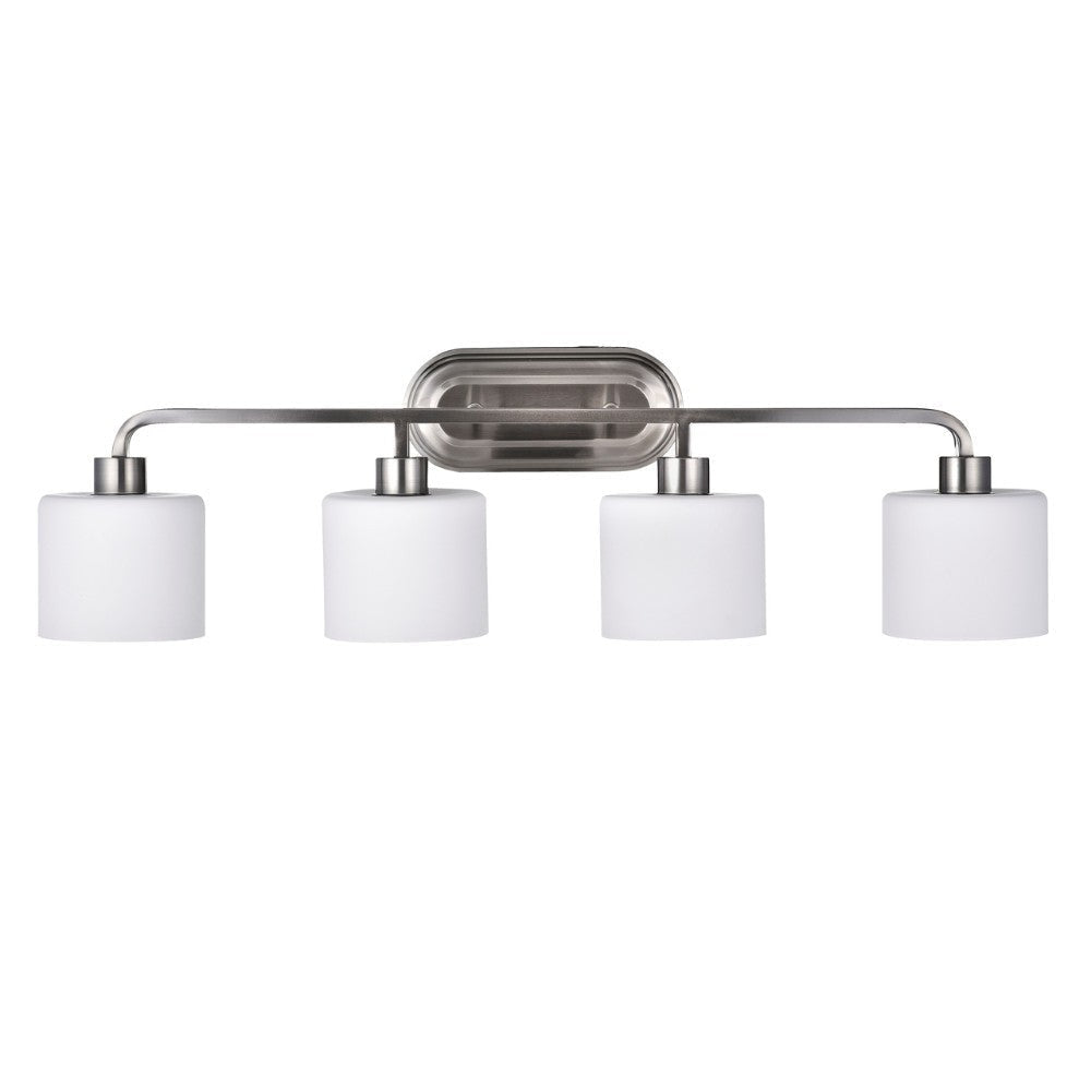 Transitional Style Bath Vanity Wall Fixture with Four Lights White CHL-CH21061BN34-BL4