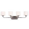 Transitional Style Bath Vanity Wall Fixture with Four Lights White CHL-CH21061BN34-BL4