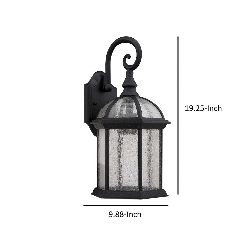 HAVANA DIVINE Transitional 1 Light Black Outdoor Wall Sconce 19’’ Height CHL-CH21611BK19-OD1
