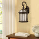 HAVANA DIVINE Transitional 1 Light Black Outdoor Wall Sconce 19" Height