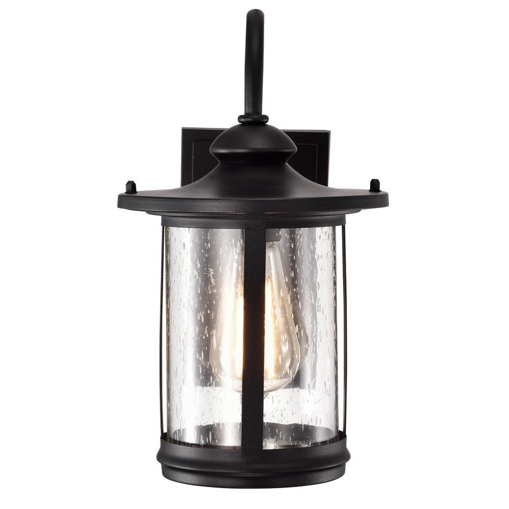 Chloe Lighting Cole Transitional 1 Light Textured Black Outdoor Wall Sconce 12’’ Height CHL-CH22026BK13-OD1