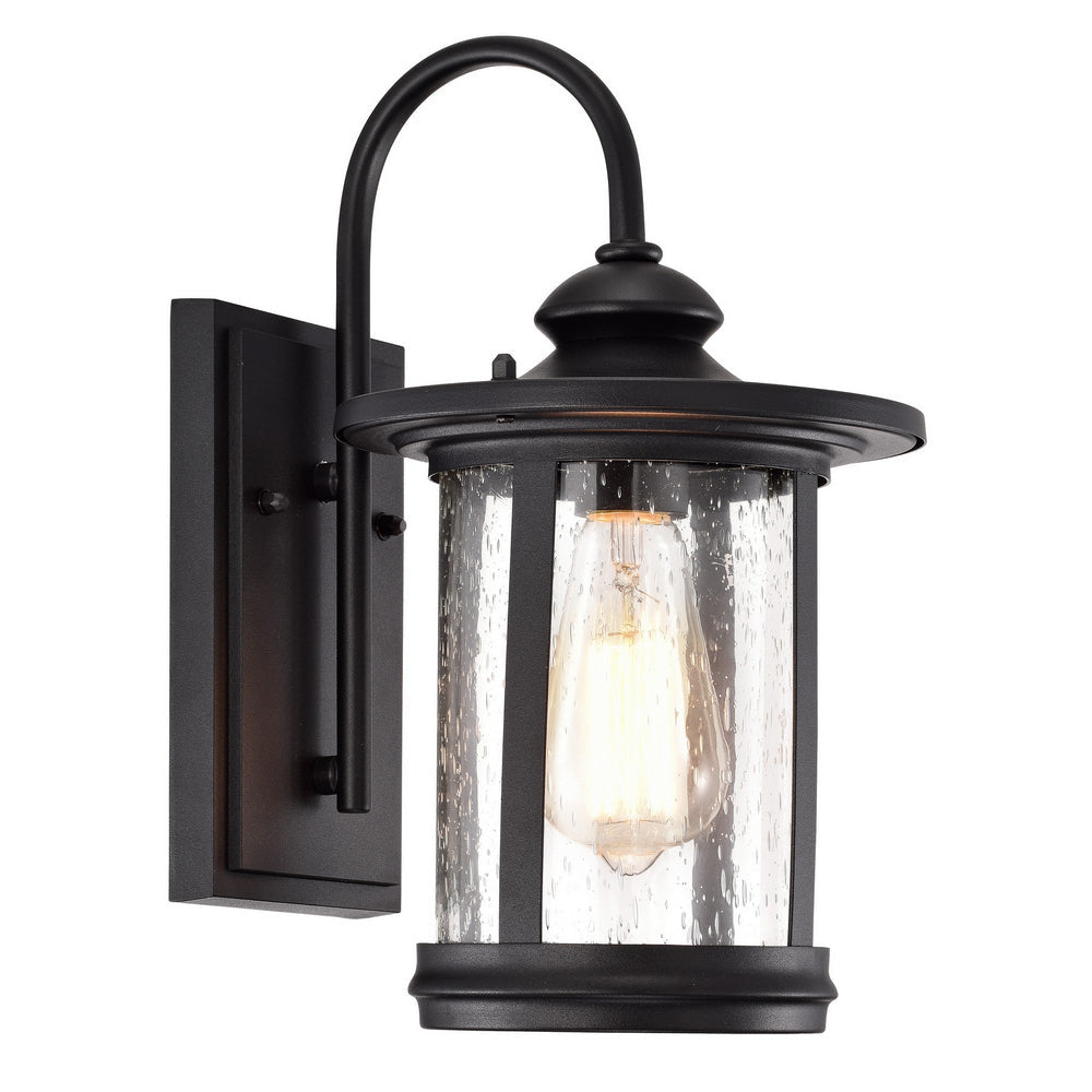 Chloe Lighting Cole Transitional 1 Light Textured Black Outdoor Wall Sconce 12" Height
