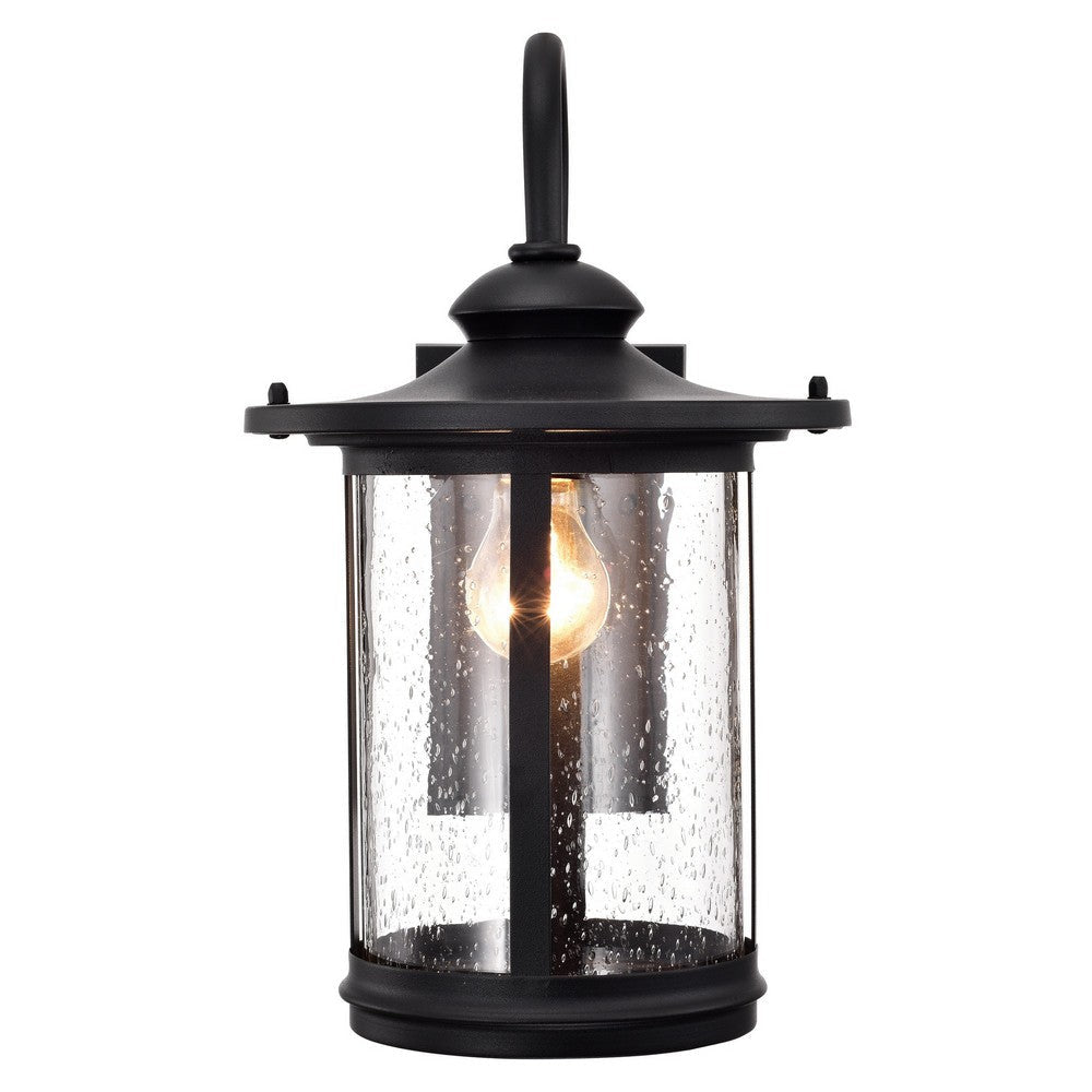 Chloe Lighting Cole Transitional 1 Light Textured Black Outdoor Wall Sconce 16’’ Height CHL-CH22026BK16-OD1