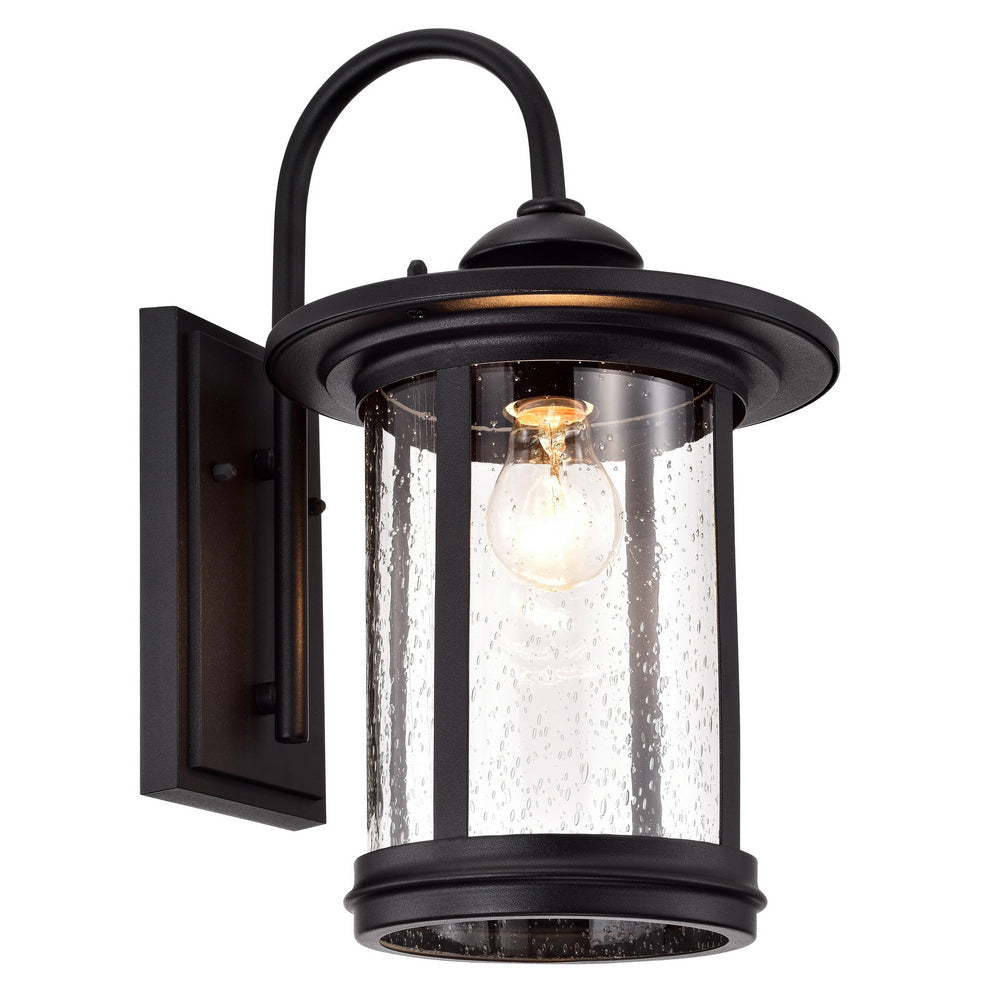 Chloe Lighting Cole Transitional 1 Light Textured Black Outdoor Wall Sconce 16" Height