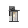 CHLOE Lighting TRISTAN Transitional 1 Light Black Outdoor Wall Sconce 12" Height